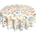 thumbnail image 1 of Spring Floral Tablecloth Round 60 Inch,Watercolor Flower Table Cloth,Wrinkle Stain Resistance Summer Colorful Leaves Table Covers for Kitchen Dining,Rustic Small Tablecloth for Parties Picnic, 1 of 6