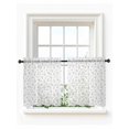 thumbnail image 1 of Spring Floral Tier Curtains 24 Inch Length,Sheer Curtains for Bedroom Living Room Window Elegant Pastoral Flowers Farmhouse Art Rod Pocket Drapes Kitchen Curtains Small Half Window 27.5"x24" 2 Panels, 1 of 7