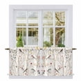 thumbnail image 1 of Spring Floral Tier Curtains, Summer Birds Botanical Country Light Filtering Kitchen Curtains, 2Pcs Rod Pocket Half Window Treatments Panels for Sink Cafe Cabinet Camper 27.5x36 Inches, 1 of 9