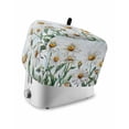 thumbnail image 1 of Spring Floral Toaster Cover 2 Slice, Retro Plants Daisy Flowers Blue Bread Maker Cover Toaster Dust Cover with Pockets, Dust-Proof Cover for Kitchen Small Appliance 12x7.5x8in, 1 of 5