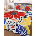 thumbnail image 1 of Spring Floral Twin XL Size Down Alternative Comforter, Lightweight Comforter Quilt Bedding Set with Pillow Shams Watercolor Botanical Flowers Summer All Seasons Bed Comforter Duvet Insert 68"x98", 1 of 7