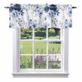 thumbnail image 1 of Spring Floral Valance Curtain Classic Blue Gradient Flowers Window Valances Rod Pocket Short Curtains Window Treatments for Kitchen Bedroom Bathroom Laundry 42" x 18", 1 of 9