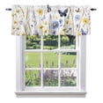 thumbnail image 1 of Spring Floral Valance Curtain Pastoral Yellow Blue Flowers Leaves Butterfly Window Valances Rod Pocket Short Curtains Window Treatments for Kitchen Bedroom Bathroom Laundry 56" x 16", 1 of 9