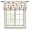 thumbnail image 1 of Spring Floral Valance Curtains for Kitchen/Living Room/Bathroom/Bedroom Window, Rod Pocket Small Topper Half Short Window Curtains Voile Sheer Scarf, Birds Summer Botanical Flowers Pastoral 42"x18", 1 of 8