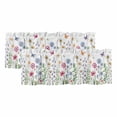 thumbnail image 1 of Spring Floral Valances for Windows, Decorative Rod Pocket Window Valance Curtains, Pink Blue Flowers Botanical Butterflies Short Curtain Drapes for Kitchen/Living Room, 2 Panels, 54" W x 18" L, 1 of 8