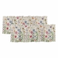 thumbnail image 1 of Spring Floral Valances for Windows, Decorative Rod Pocket Window Valance Curtains, Pink Blue Flowers Butterfly Rustic Short Curtain Drapes for Kitchen/Bathroom/Living Room, 2 Panels, 42" W x 18" L, 1 of 8