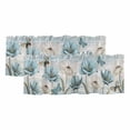 thumbnail image 1 of Spring Floral Valances for Windows, Decorative Rod Pocket Window Valance Curtains, Vintage Tulips Flower Butterfly Retro Wood Blue Short Curtain Drapes for Living Room, 2 Panels, 54" W x 18" L, 1 of 8