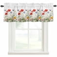 thumbnail image 1 of Spring Floral Valances for Windows Red Blue Wildflower Plant Botanical Rod Pocket Curtain Valance Window Treatment Short Curtains for Kitchen Living Room, 60"x18", 1 of 9