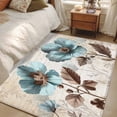 thumbnail image 1 of Spring Floral Vintage Area Rugs 2.7x5 for Living Room, Retro Teal Tulips Botanical Summer Non Slip Washable Rug Runner, Low Pile Indoor Floor Carpet Mat Bathroom Rugs for Bedroom, Kids Room, 1 of 9