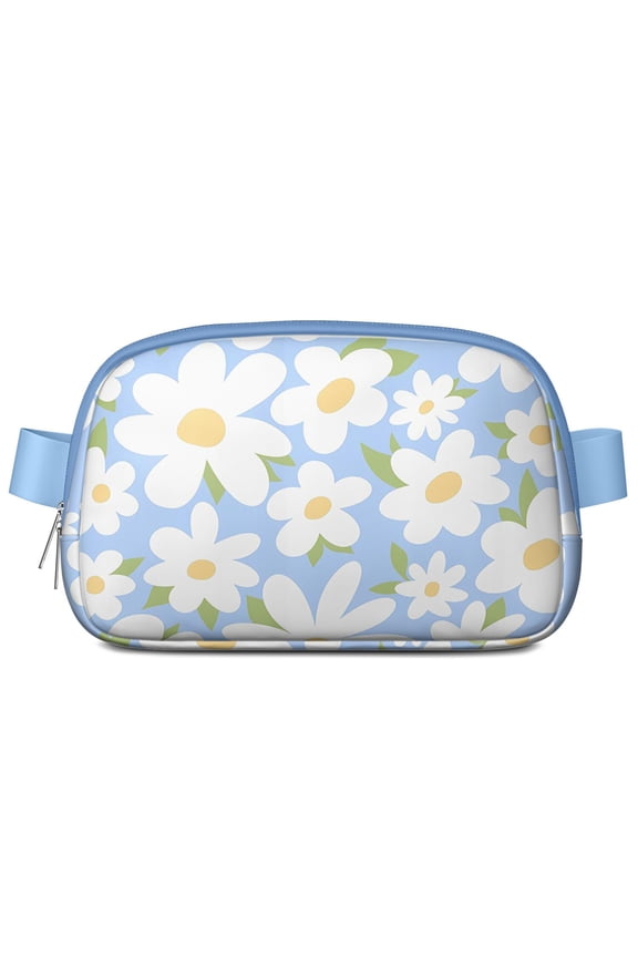 Spring Floral Waist Bag – Daisy Artwork Fanny Pack for Women with Vintage Boho Design, Perfect for Sunny Adventures