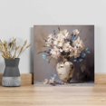 thumbnail image 1 of Spring Floral Wall Art Painting on Canvas, Summer Botanical Oil Painting Art Canvas Art Home Prints Wall Art Framed Modern Artwork for Living Room Bedroom Wall Decor 12x12in, 1 of 9
