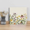 thumbnail image 1 of Spring Floral Wall Art Painting on Canvas, Yellow Flowers Pastoral Botanical Rustic Canvas Art Home Prints Wall Art Framed Modern Artwork for Living Room Bedroom Wall Decor 12x12in, 1 of 9