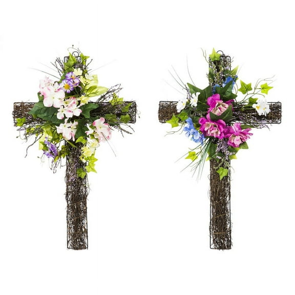Spring Floral Wall Cross, 2 ASST
