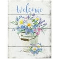 thumbnail image 1 of Northlight Spring Floral "Welcome" Wall Sign - 16", 1 of 6