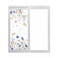 thumbnail image 1 of Spring Floral Window Privacy Film, Elegant Butterfly Summer Botanical Static Cling UV Sun Blocking Tint Film Heat Control Windows Films for Bedroom Bathroom, Window Stickers 17.7"x39.3", 1 of 8