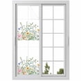 thumbnail image 1 of Spring Floral Window Privacy Film, Wildflowers Herbs Summer Botanical Static Cling UV Sun Blocking Heat Control Window Tint Day and Night, Non-Adhesive One Way Windows Privacy Cover 17.7''x78.7'', 1 of 7