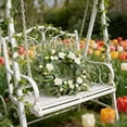 thumbnail image 1 of Spring Floral Wreath with Artificial Flowers and Leaves Decorative Door Hanging for Indoor Outdoor Home Garden Wall Decor Seasonal Decoration, 1 of 9