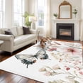 thumbnail image 1 of Spring Flower Area Rugs 5x7 ft Vintage Watercolor Floral Cosmos Leaf Butterfly Washable Rug Non Slip Indoor Carpet Absorbent Floor Mat for Living Room Bedroom Dining Room, 1 of 9