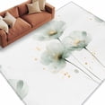thumbnail image 1 of Spring Flower Area&nbsp;Rug 8x10ft Vintage Watercolor White Floral Plant Non-Slip&nbsp;Washable Square&nbsp;Rugs Soft Felt Indoor Floor Mat for Bedroom Kitchen Living Room Bathroom, 1 of 9