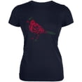 thumbnail image 1 of Spring Flower Cardinal Bird Roses Juniors Soft T Shirt, 1 of 1
