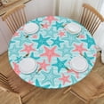 thumbnail image 1 of Spring Flower Cherry Round Fitted Tablecloth with Elastic 40-44 Inch, 1 of 6