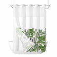 thumbnail image 1 of Spring Flower No Hooks Shower Curtain with Snap-in Liner Watercolor Green Leaves Herb Plant Country Shower Curtains for Bathroom, Waterproof, Easy Install, Washable 60"x72", 1 of 9