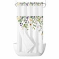 thumbnail image 1 of Spring Flower No Hooks Shower Curtain with Snap-in Liner Watercolor Pink Purple White Floral Shower Curtains for Bathroom, Waterproof, Easy Install, Washable 36"x72", 1 of 9
