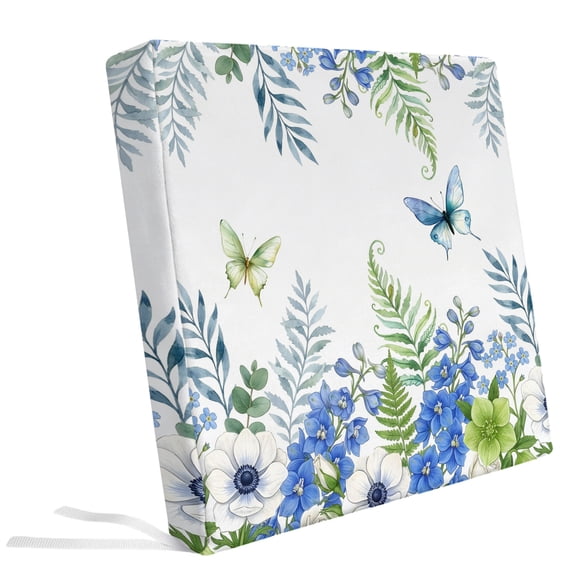 Cover 2 Spring Flower Leaf Butterfly Outdoor Seat Cushion Covers Set of 2 ...