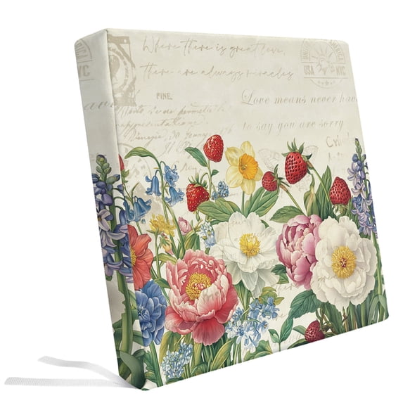 Cover 2 Spring Flower Peonies Green Plant Outdoor Seat Cushion Covers Set of 2 ...
