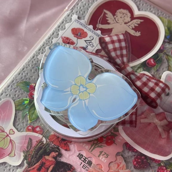 Spring Flower Phone Grip : Floral Heart Pop Socket, Girly Birthday Gift