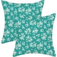 thumbnail image 1 of Spring Flower Pillow Covers 18x18 Turquoise Cyan Teal Floral Farmhouse Decor Throw Pillows Case for Couch Seasonal Pillowcase Outdoor Decorative Cushion Case for Sofa Bed Decorations Set of 2, 1 of 6