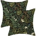 thumbnail image 1 of Spring Flower Pillow Covers 18x18 Wildflower Farmhouse Decor Throw Pillows Case for Couch Black Wild Floral Seasonal Pillowcase Outdoor Decorative Cushion Case for Sofa Bed Decorations Set of 2, 1 of 6