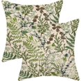 thumbnail image 1 of Spring Flower Pillow Covers 18x18 Wildflower Farmhouse Decor Throw Pillows Case for Couch Cream Wild Floral Seasonal Pillowcase Outdoor Decorative Cushion Case for Sofa Bed Decorations Set of 2, 1 of 6