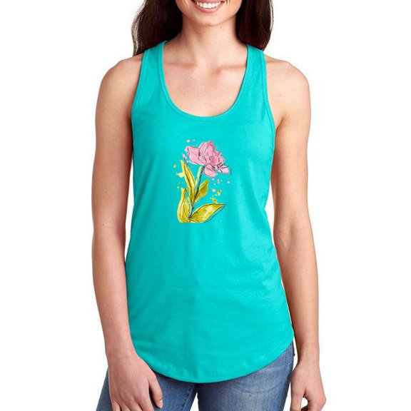 Spring Flower Racerback Tank Women -June Erica Vess Designs, Female x-Large