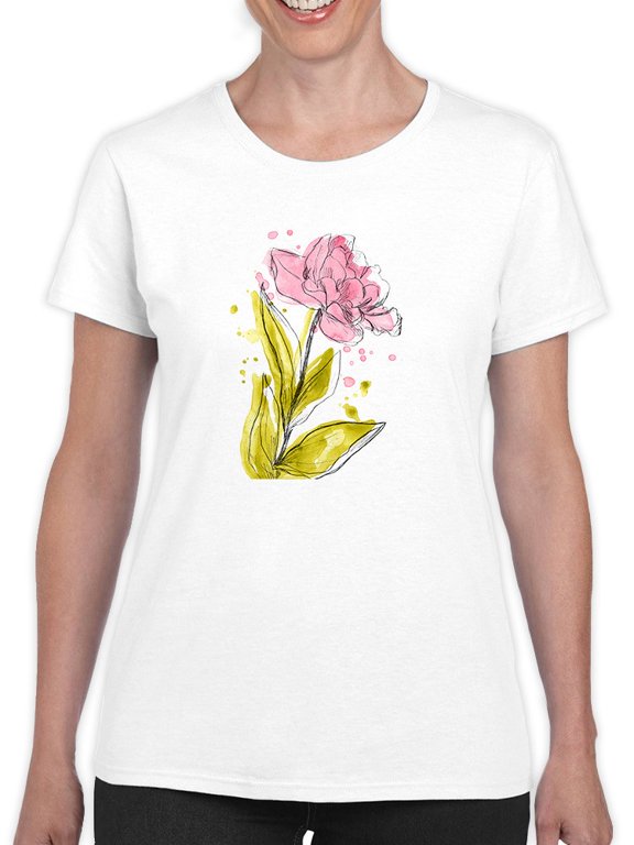 Spring Flower T-Shirt Women -June Erica Vess Designs, Female 4X-Large