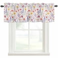 thumbnail image 1 of Spring Flower Valances for Windows Watercolor Pink Purple Tulip Countryside Rod Pocket Curtain Valance Window Treatment Short Curtains for Kitchen Living Room, 58"x16", 1 of 9