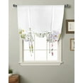 thumbnail image 1 of Spring Flower Vanilla Wildflower Window Curtain Tie Up Curtains for Kitchen Living Room Adjustable Rod Pocket Drapes, 1 of 5