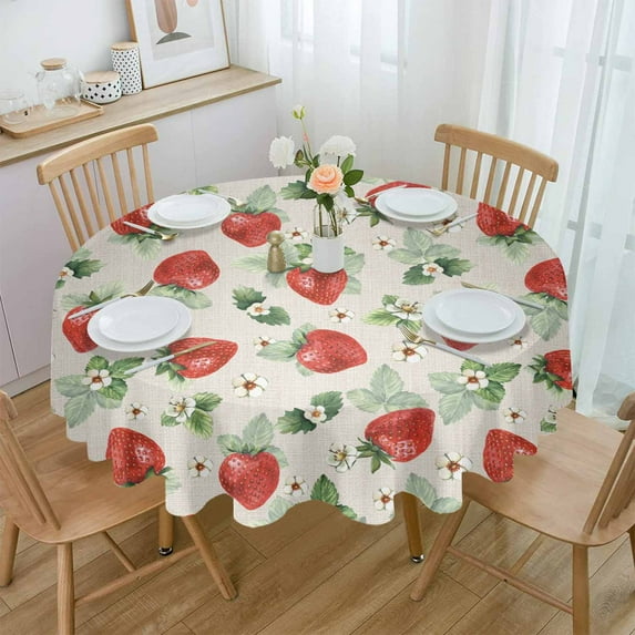 Spring Flower Watercolor Petunia Table Cloth Waterproof Wedding Holiday Tablecloth Coffee Table Decor Table Cover
