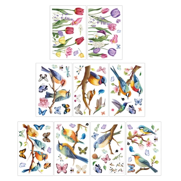 Spring Flower Window Clings Decorations Window Decals Stickers Office Bedroom