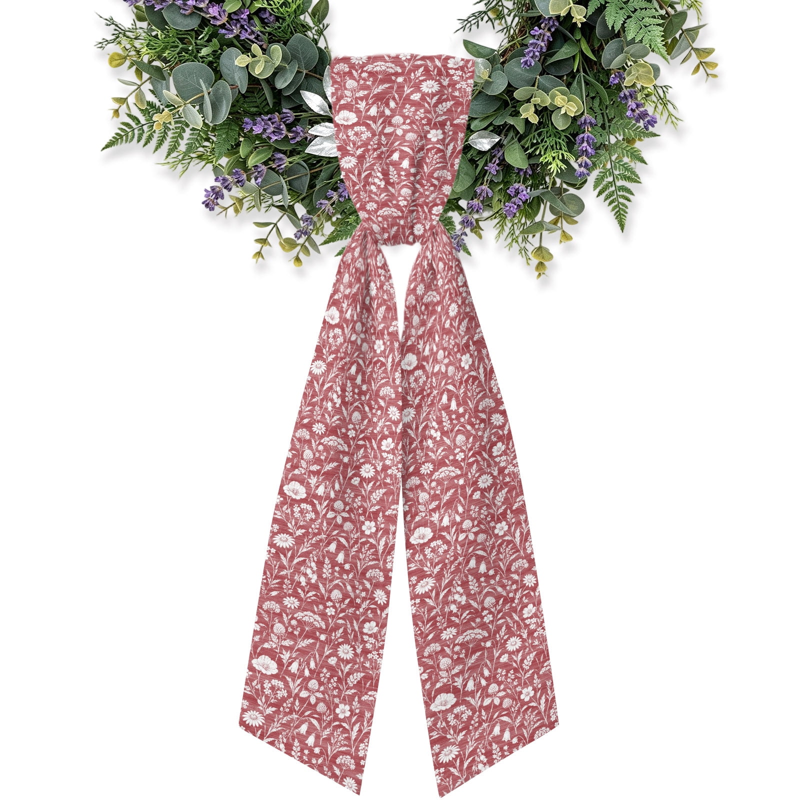 Spring Flower Wreath Sash for Front Door 4.5