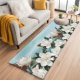 thumbnail image 1 of Spring Flowers 2'x6' Runner Rugs for Hallway Kitchen Bedside Non Slip, White Magnolia Blossom Botanical Blue Green Entryway Rug Runners with Rubber Backing, Long Carpet Runner for Laundry Room, 1 of 8