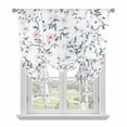 thumbnail image 1 of Spring Flowers Balloon Curtains 63 Inch Length for Living Room/Bedroom, Blue Pink Floral Leaves Pastoral Botanical Rod Pocket Privacy Door Curtains Decorative Tie Up Shade for Window 52"x63", 1 of 8