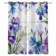 thumbnail image 1 of Spring Flowers Blackout Curtains for Bedroom Living Room Darkening Curtains 90 Inch Watercolor Garden Florals Wooden Grain Black Out Window Curtain Privacy Window Treatment Grommet Drapes 52"x90"x2, 1 of 9