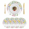 thumbnail image 1 of Spring Flowers Blossom Round 13 Inch Placemats Set of 4, Pastoral Farmhouse Botanical Leaves HeatResistant Non Slip Place Mats for Dining Table, Wipeable Braided Kitchen Table Mats for Housewarming, 1 of 9