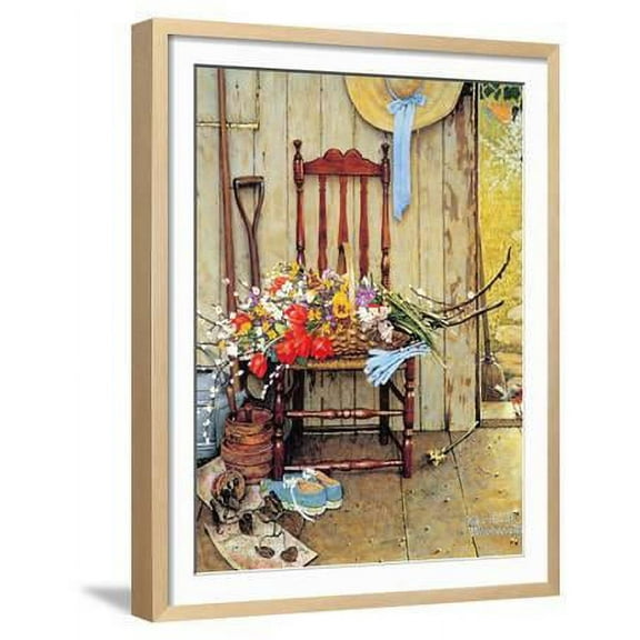 Spring Flowers, Botanical Seasons Framed Art Print Wall Art by Norman Rockwell Sold by Art.Com