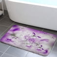 thumbnail image 1 of Spring Flowers Butterfly Purple Bath Rugs for Bathroom, Country Nature Farmhouse Garden Floral Bathroom Rug Bath Mat Set Floor Mats, Botanical Plant Doormat, 1 of 1