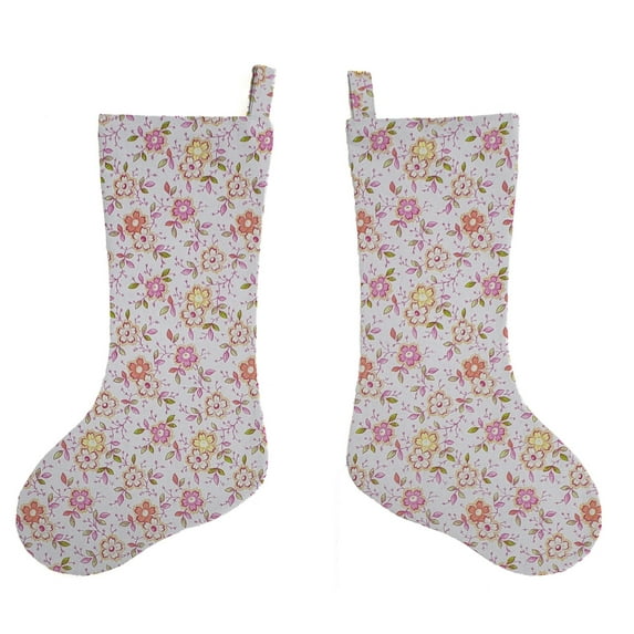 Spring Flowers Christmas Stocking by Penny's Needful Things (Pink) (Single Stocking)