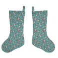 thumbnail image 1 of Spring Flowers Christmas Stocking by Penny's Needful Things (Teal) (Two Stocking), 1 of 1