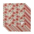 thumbnail image 1 of Spring Flowers Cloth Napkins, Chinese Botanical Pink White Blooms Floral Washable and Reusable Dinner Napkins Set of 6, Table Napkin for Kitchen Party Birthday Wedding Hotel Housewarming 20"x20", 1 of 9