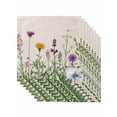 thumbnail image 1 of Spring Flowers Cloth Napkins Washable Set of 8, Wild Floral Herb Botanical Reusable Dinner Table Napkins Cloth Bulk for Weddings Kitchen Restaurants Hotel Events Parties 20 x 20 Inch, 1 of 9